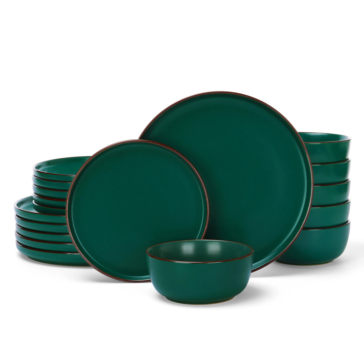 Famiware Mercury 18-Piece Stoneware Dinnerware Set, Service for 6