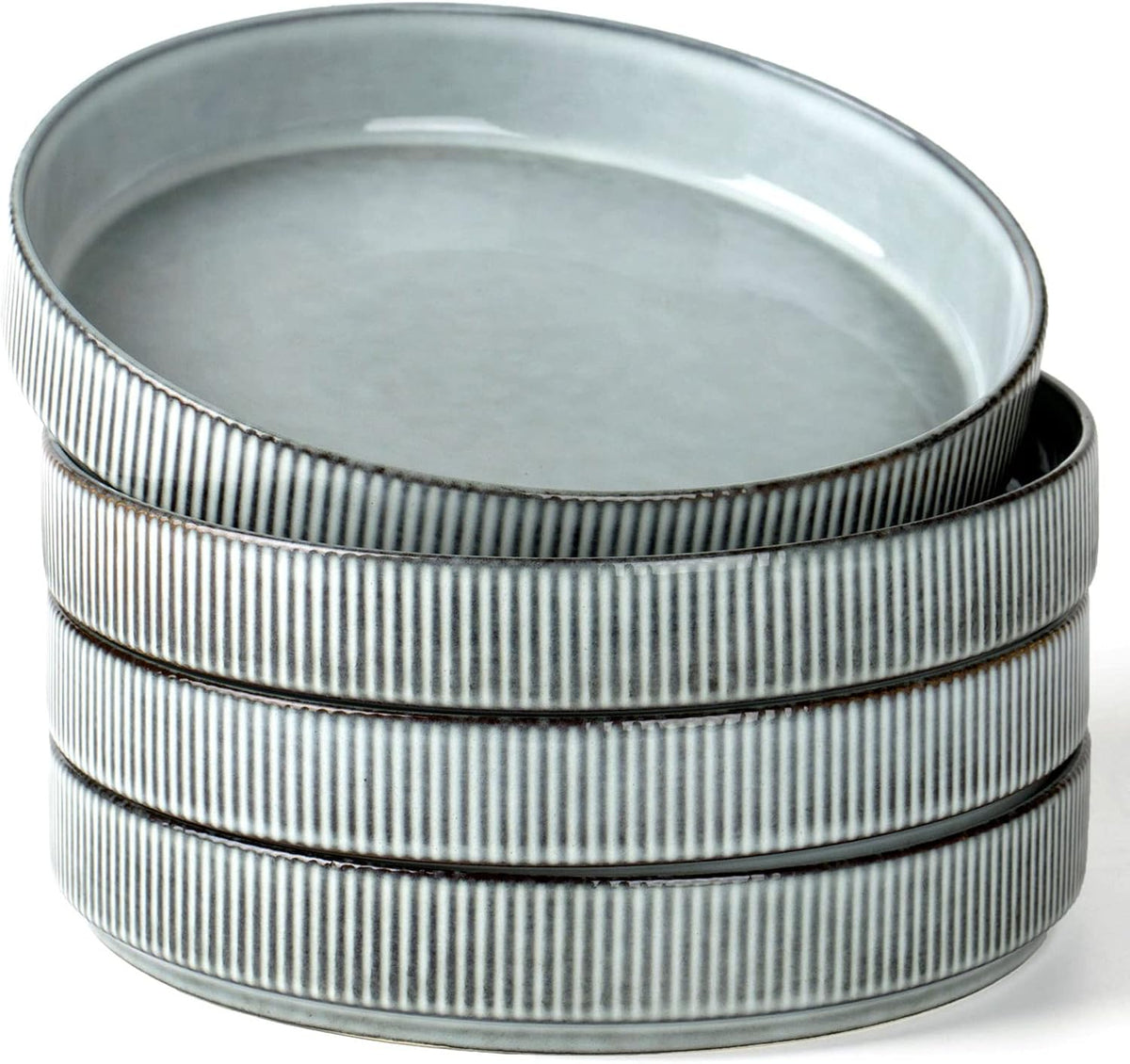 Famiware Star 8.25-Inch Ceramic Pasta Bowls, Set of 4