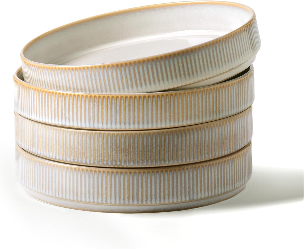 Famiware Star 8.25-Inch Ceramic Pasta Bowls, Set of 4