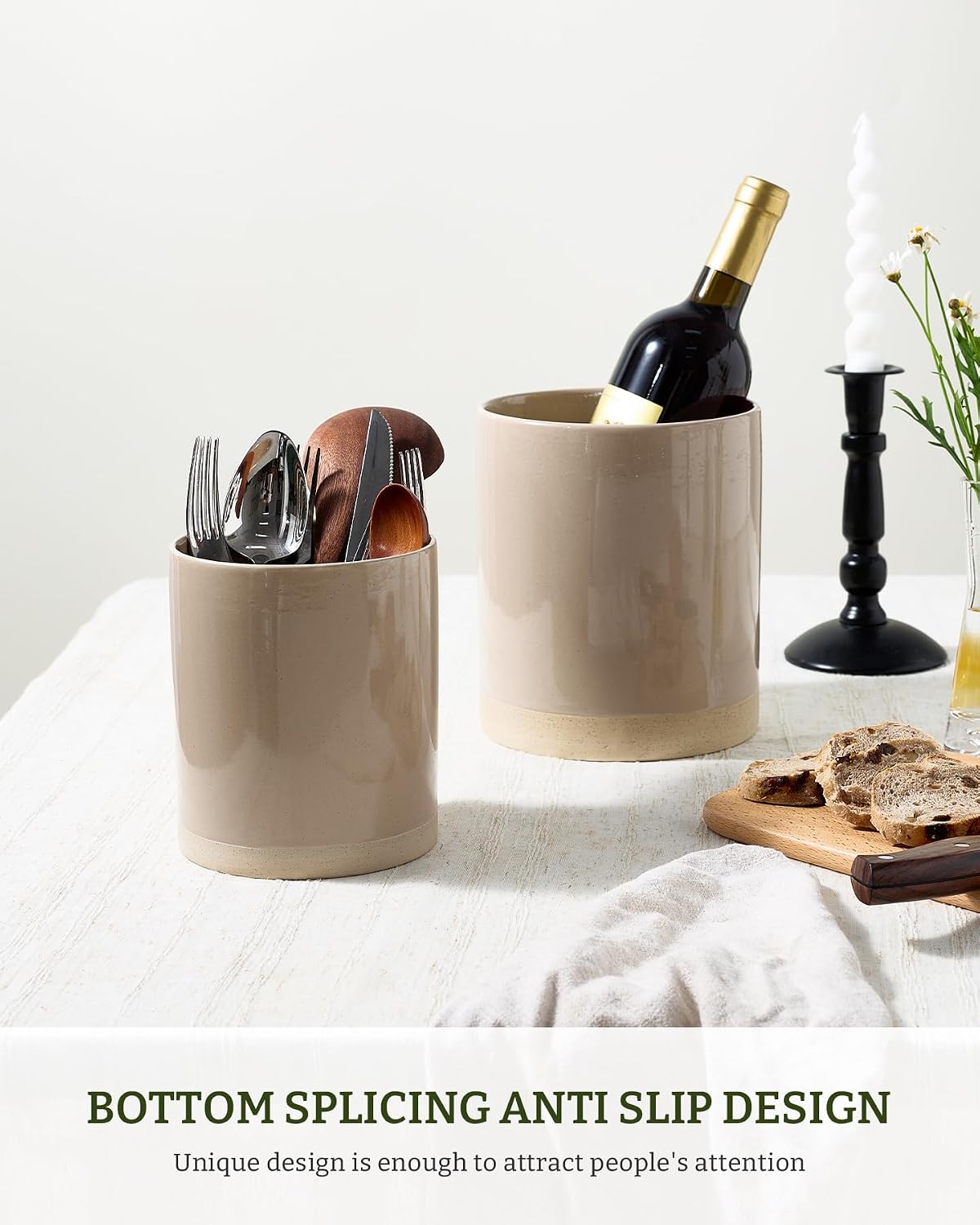 Famiware Milkyway Ceramic Utensil Holders, Set of 2