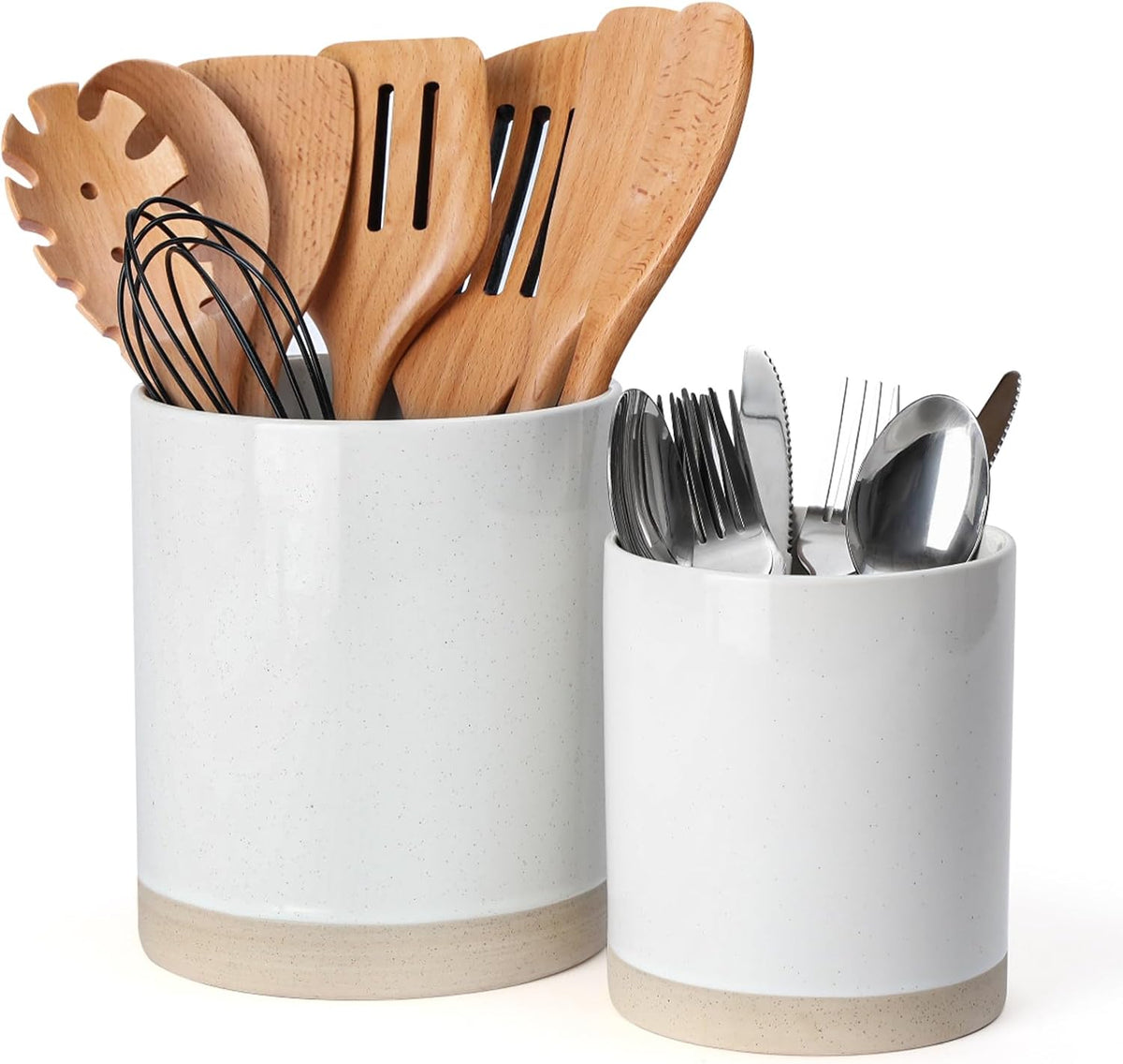 Famiware Milkyway Ceramic Utensil Holders, Set of 2
