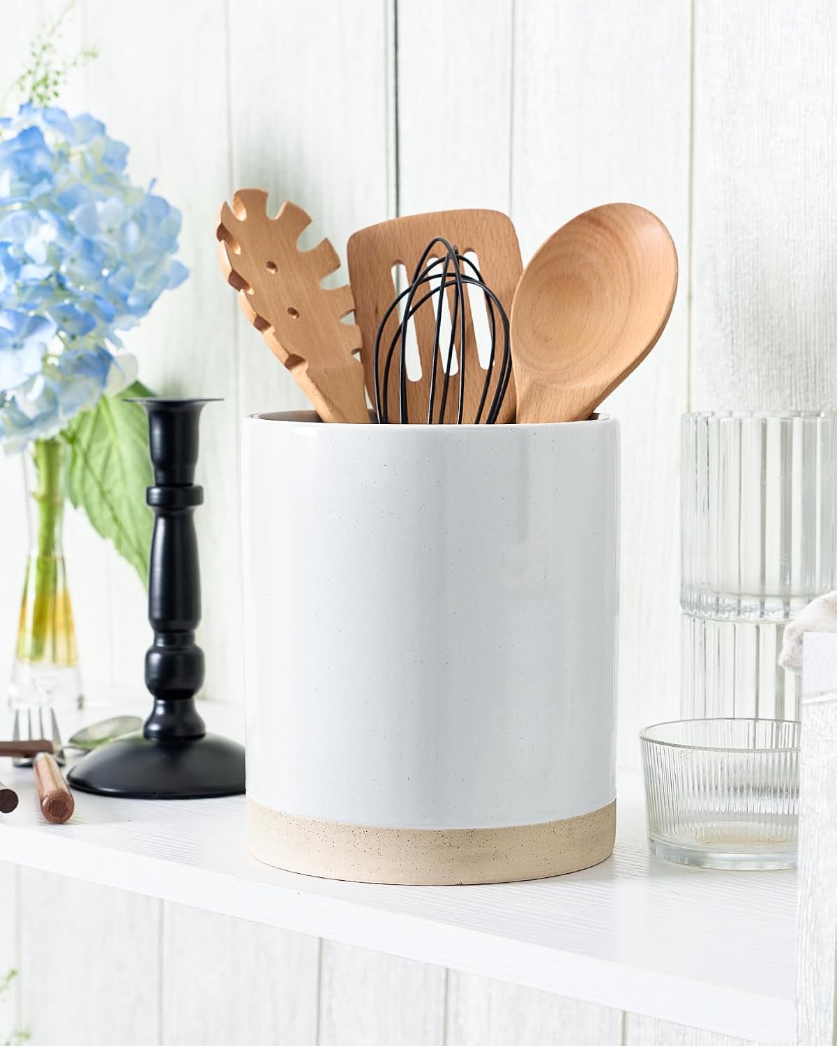 Famiware Milkyway Ceramic Utensil Holders, Set of 2