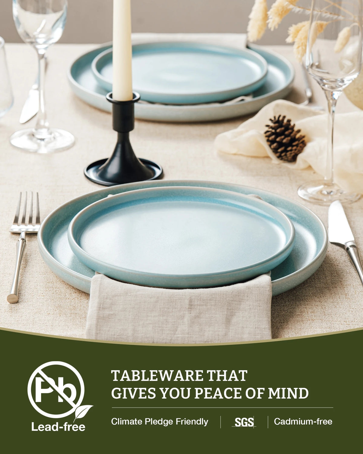 Famiware Milkyway Reactive 12-Piece Stoneware Dinnerware Set, Service for 4