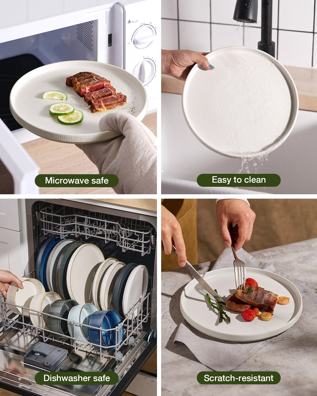 Famiware Star 12-Piece Stoneware Dinnerware Set, Service for 4