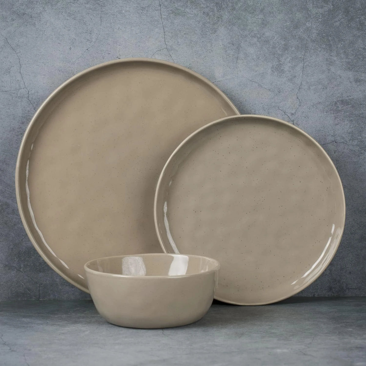 Famiware Mars 24-Piece Stoneware Dinnerware Set, Service for 8 - Cinnamon Brown - image 7