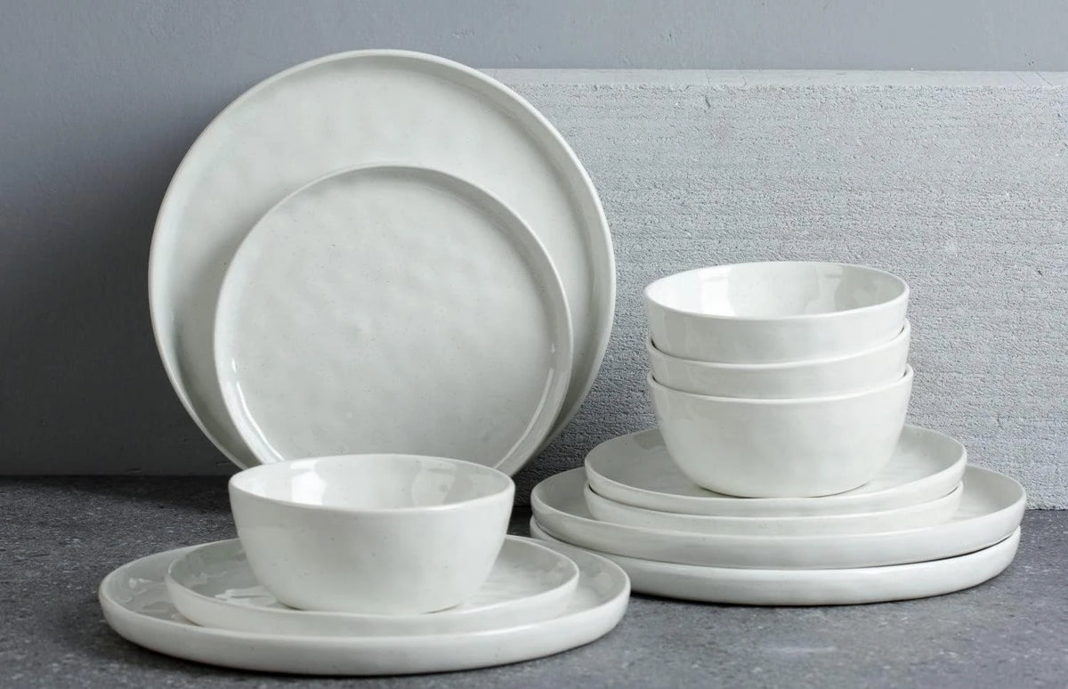 Famiware Mars 24-Piece Stoneware Dinnerware Set, Service for 8 - White - image 7