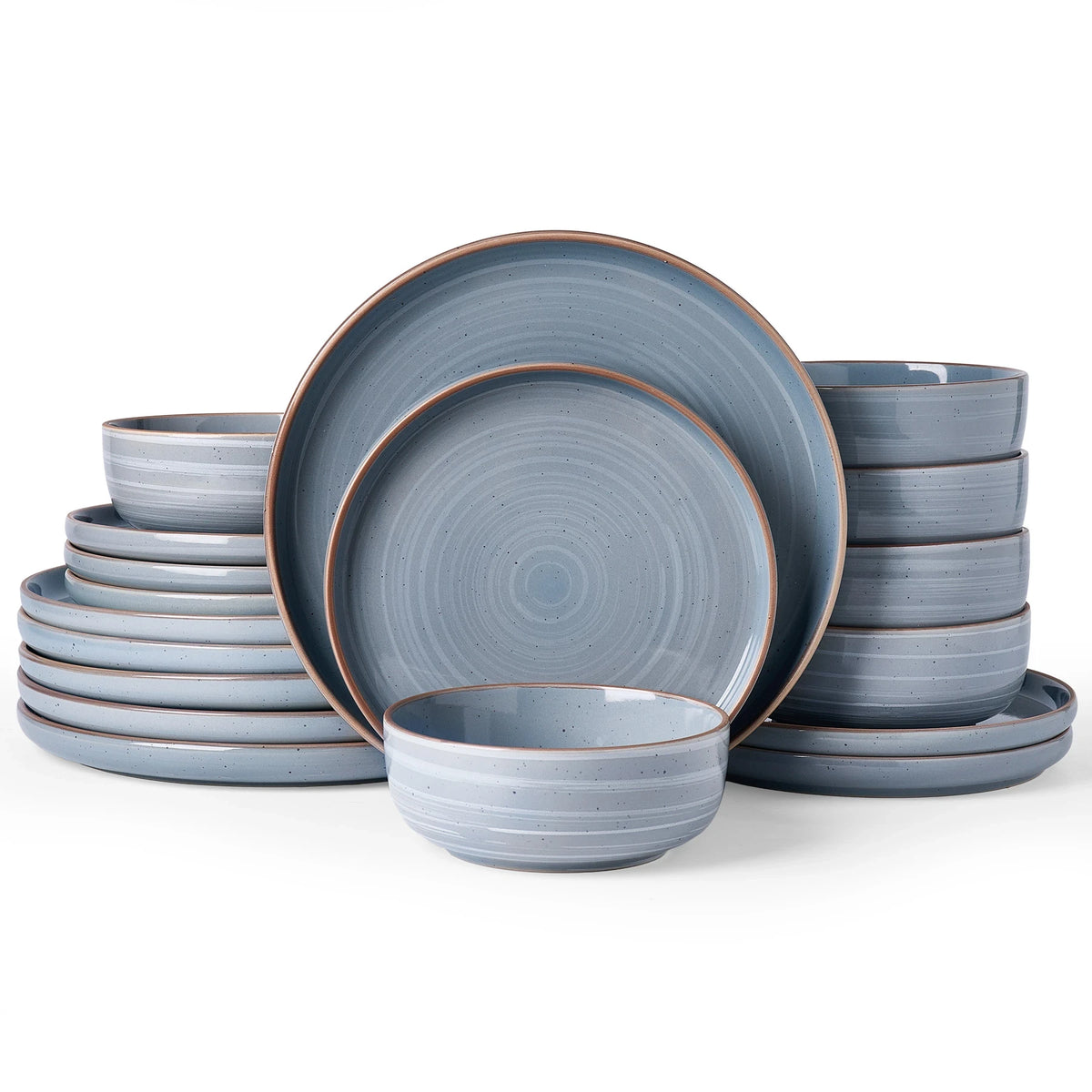 Famiware Meteor 18-piece dinnerware set, blue gray, image 1