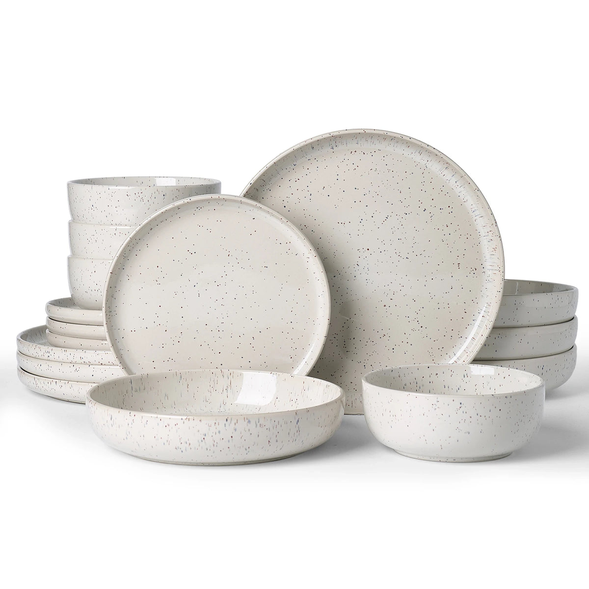 Famiware Meteor 18-piece dinnerware set, creamy white, image 1