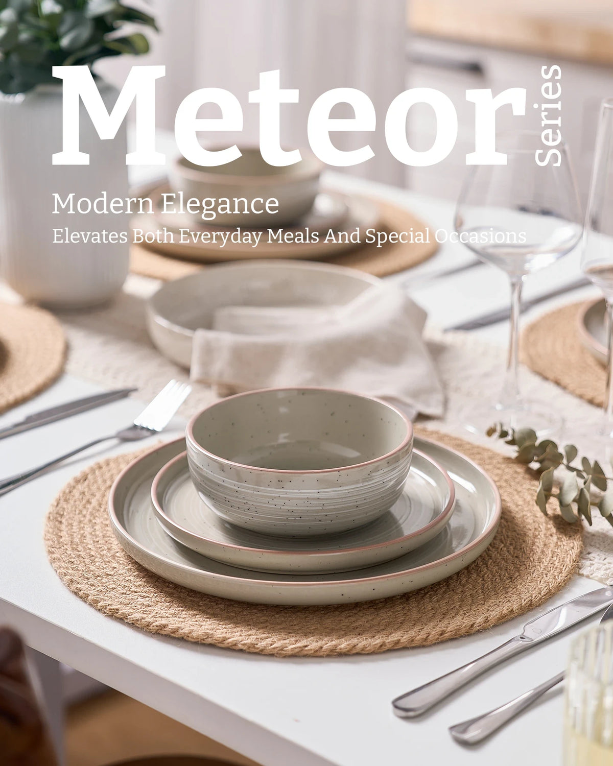 Famiware Meteor 18-piece dinnerware set, matcha green, image 4
