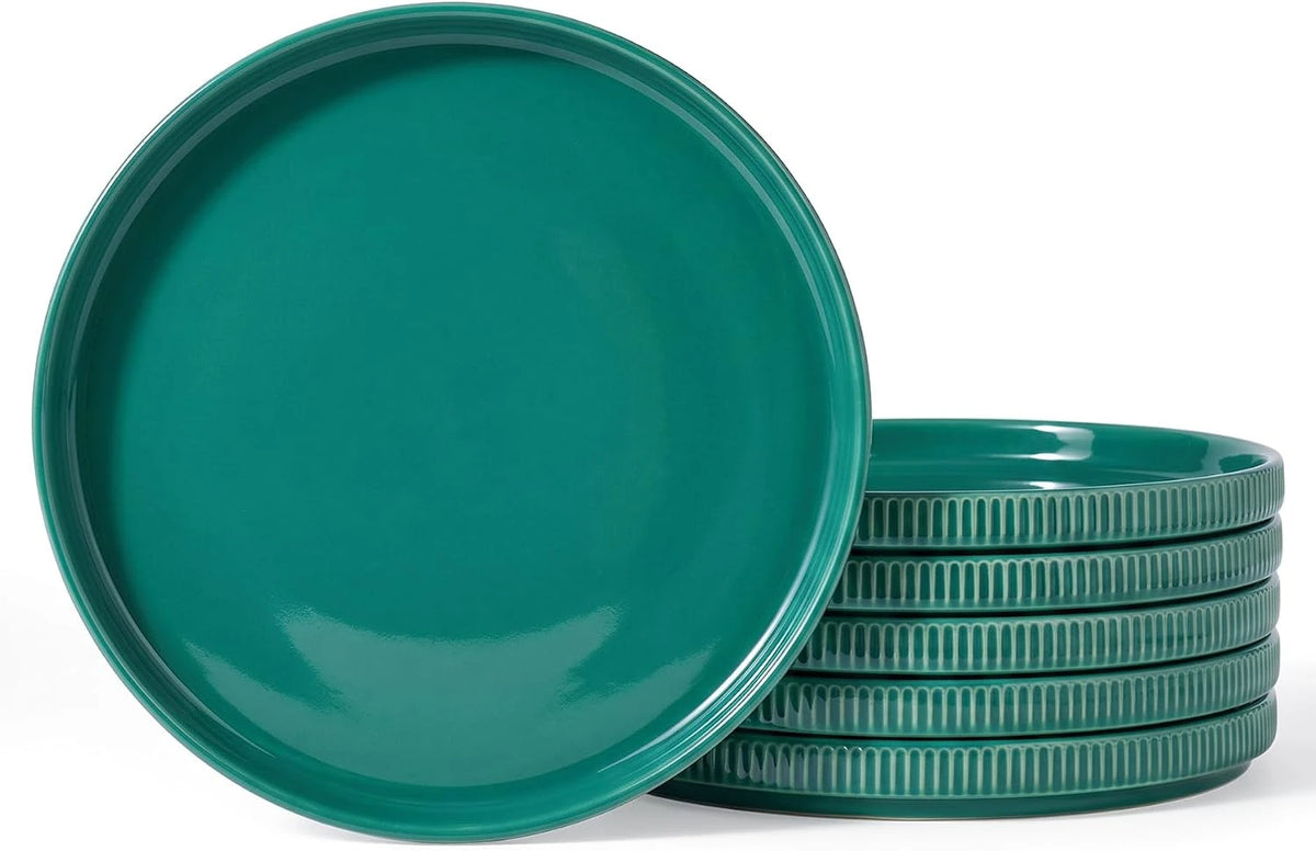Famiware Star Line 10-Inch Stoneware Dinner Plates, Set of 6 - Sage Green - image 1