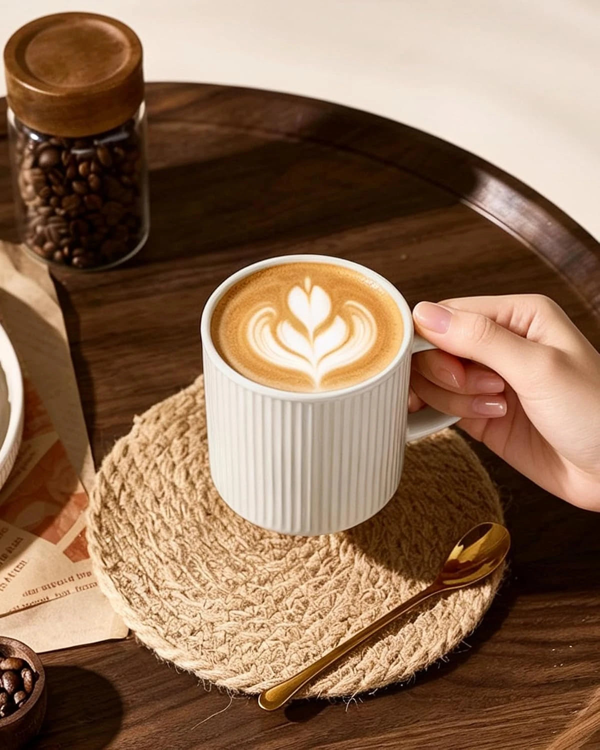 Famiware Star Line Ceramic Coffee Mugs, Set of 6 - Oat - image 2
