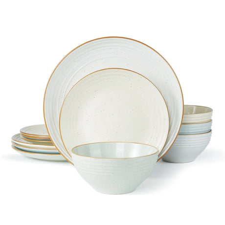 Jupiter speckled stoneware dinnerware set