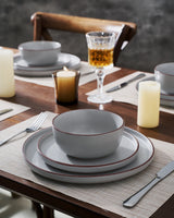 Famiware Mercury 18-Piece Stoneware Dinnerware Set, Service for 6
