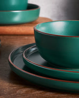 Famiware Mercury 18-Piece Stoneware Dinnerware Set, Service for 6