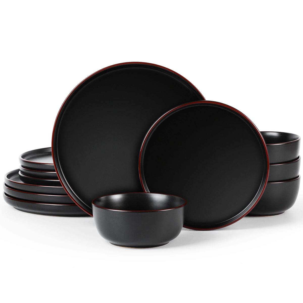 Vajilla de gres Famiware Mercury de 12 piezas, servicio para 4