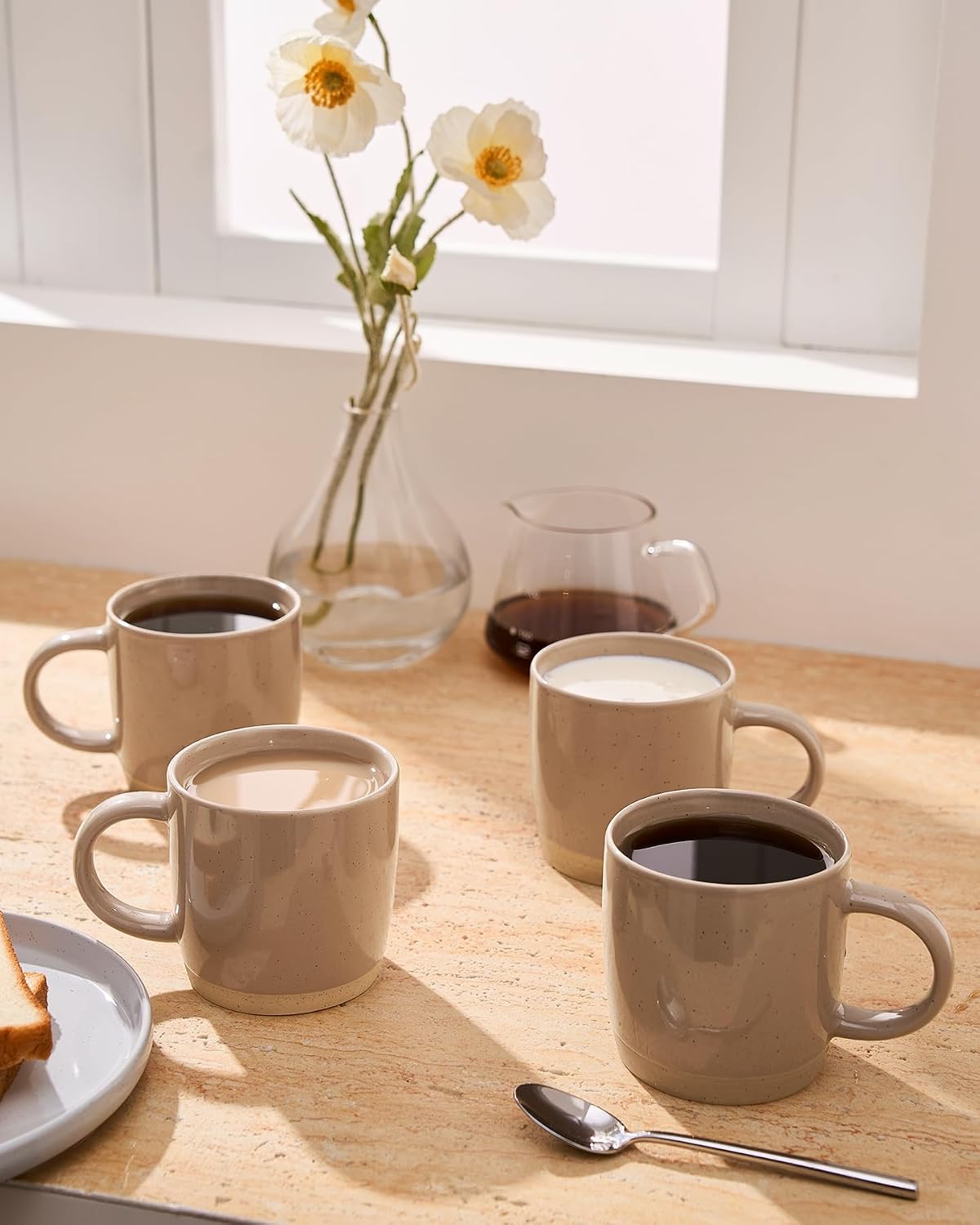 Famiware Milkyway Ceramic Coffee Mugs, Set of 6
