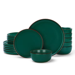 Famiware Mercury 18-Piece Stoneware Dinnerware Set, Service for 6