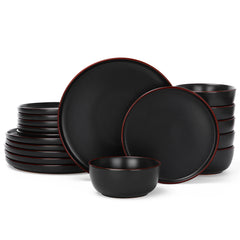 Famiware Mercury 18-Piece Stoneware Dinnerware Set, Service for 6