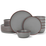 Famiware Mercury 18-Piece Stoneware Dinnerware Set, Service for 6