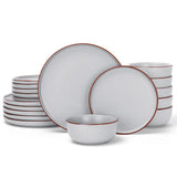Famiware Mercury 18-Piece Stoneware Dinnerware Set, Service for 6
