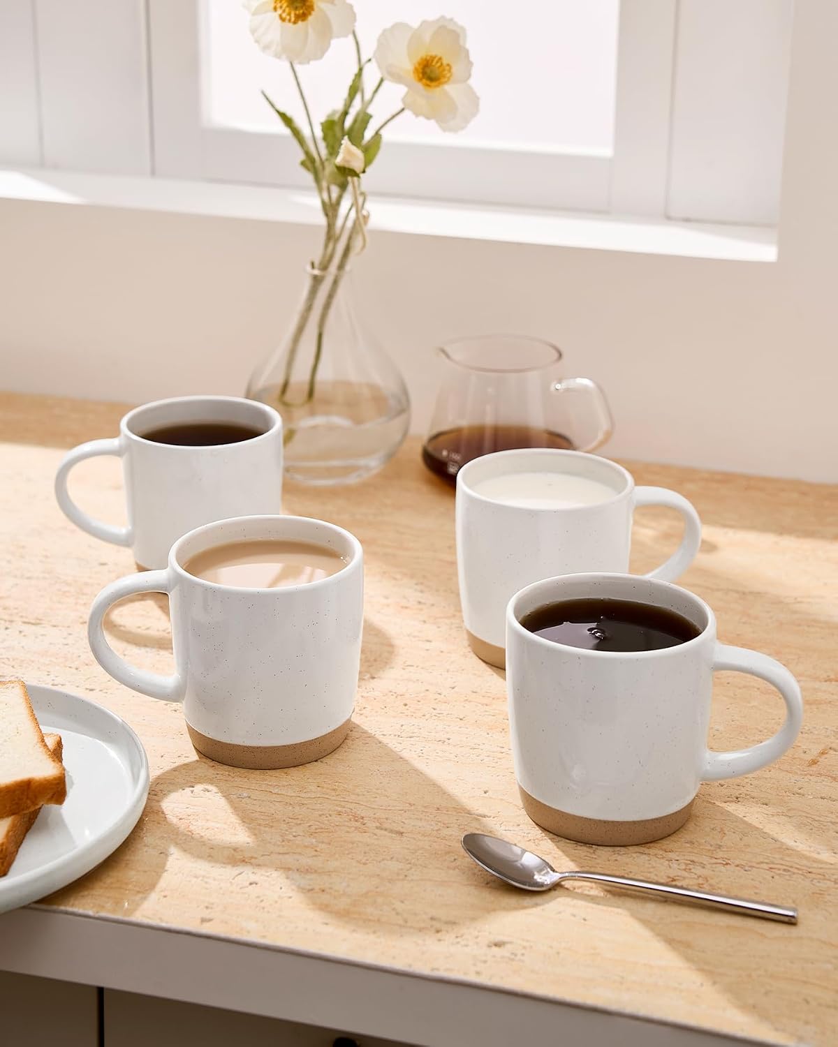 Famiware Milkyway Ceramic Coffee Mugs, Set of 4