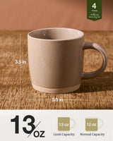 Famiware Milkyway Ceramic Coffee Mugs, Set of 4