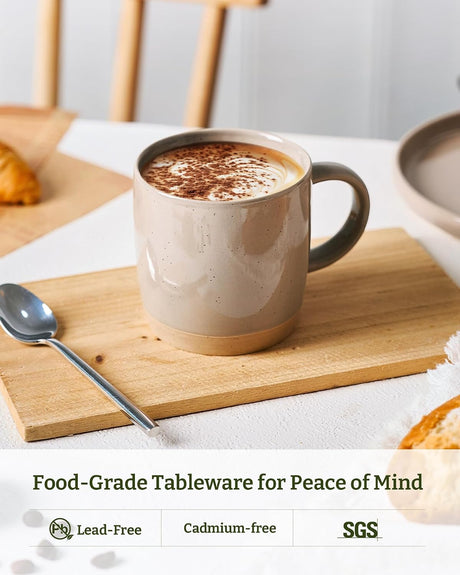 Tazas de café de cerámica Milkyway de Famiware, juego de 4