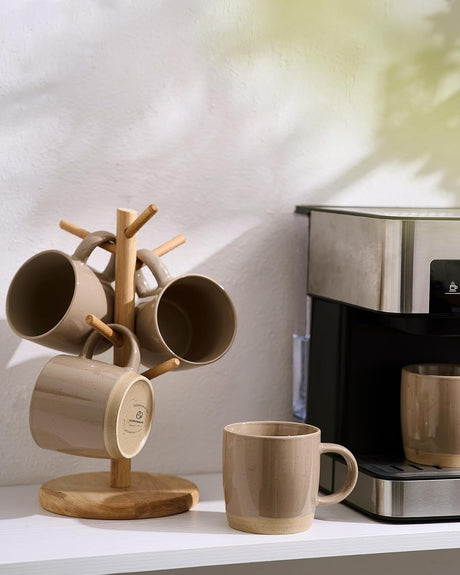 Tazas de café de cerámica Milkyway de Famiware, juego de 4