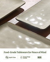 Famiware Ocean, fuentes rectangulares de cerámica, juego de 3