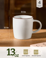 Famiware Mercury Ceramic Coffee Mugs, Set of 4