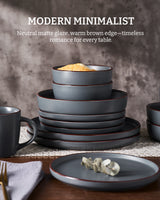 Famiware Mercury 18-Piece Stoneware Dinnerware Set, Service for 6