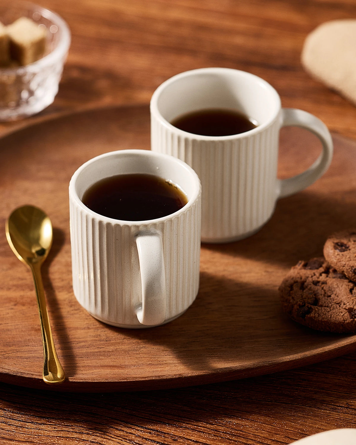 Famiware Star Ceramic Espresso Cups and Saucers, Set of 4