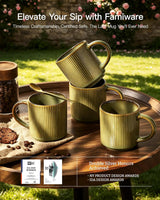 Tazas de café de cerámica Star de Famiware, juego de 4