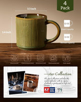 Tazas de café de cerámica Star de Famiware, juego de 4