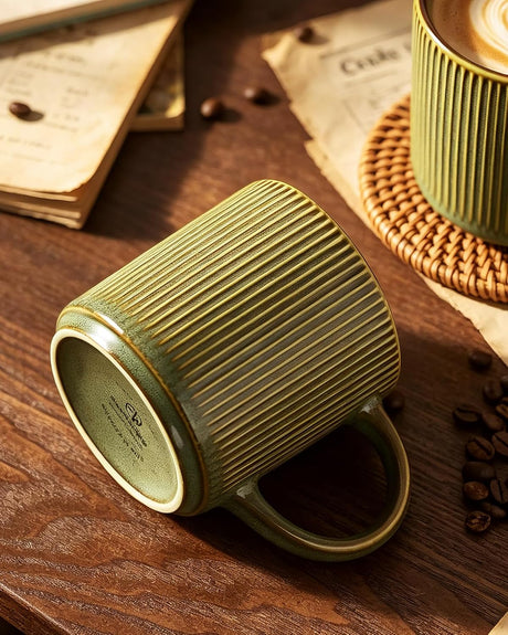 Tazas de café de cerámica Star de Famiware, juego de 4
