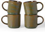Tazas de café de cerámica Star de Famiware, juego de 4