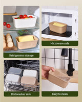 Famiware Milkyway Ceramic Butter Dish with Bamboo Lid