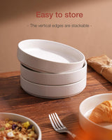 Famiware Star 8.25-Inch Ceramic Pasta Bowls, Set of 4