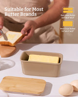 Famiware Milkyway Ceramic Butter Dish with Bamboo Lid