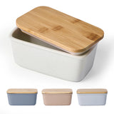 Famiware Milkyway Ceramic Butter Dish with Bamboo Lid