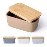 Famiware Milkyway Ceramic Butter Dish with Bamboo Lid