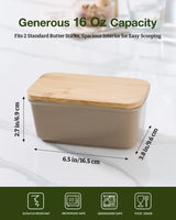 Famiware Milkyway Ceramic Butter Dish with Bamboo Lid