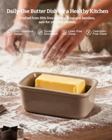 Famiware Milkyway Ceramic Butter Dish with Bamboo Lid