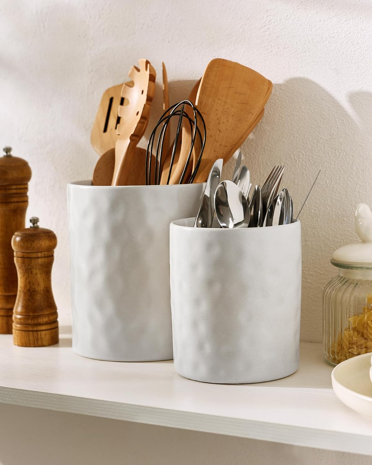 Famiware Ocean Ceramic Utensil Holders, Set of 2