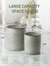Famiware Ocean Ceramic Utensil Holders, Set of 2