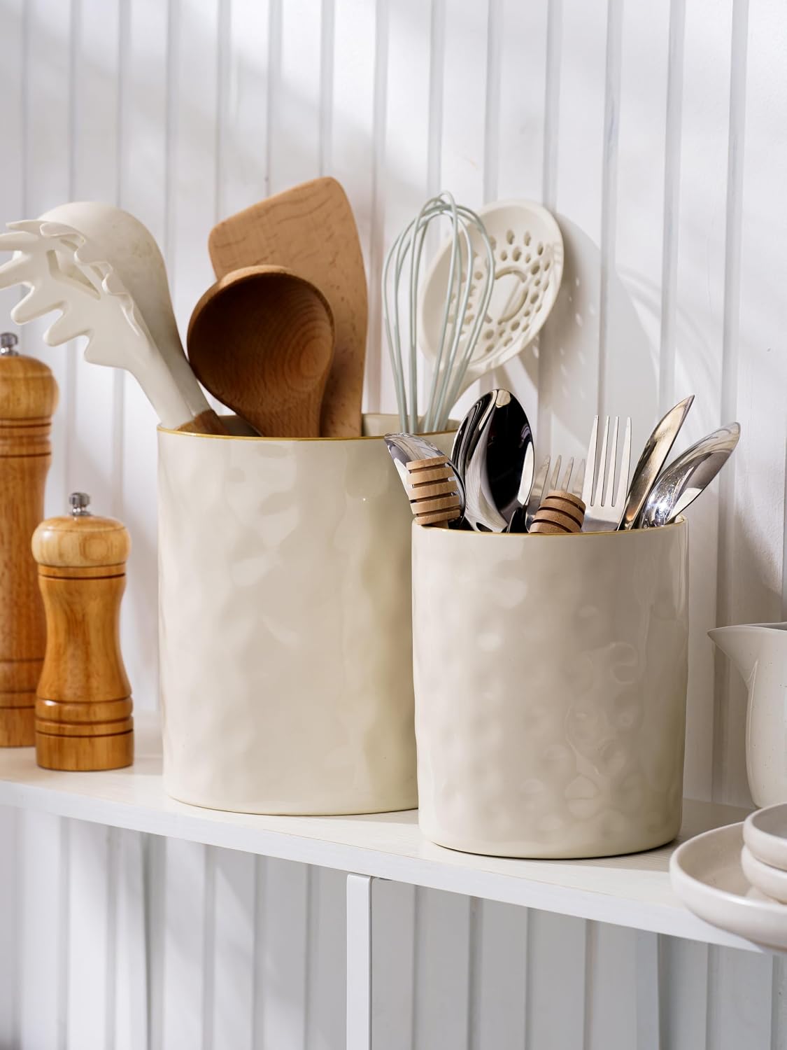 Famiware Ocean Ceramic Utensil Holders, Set of 2