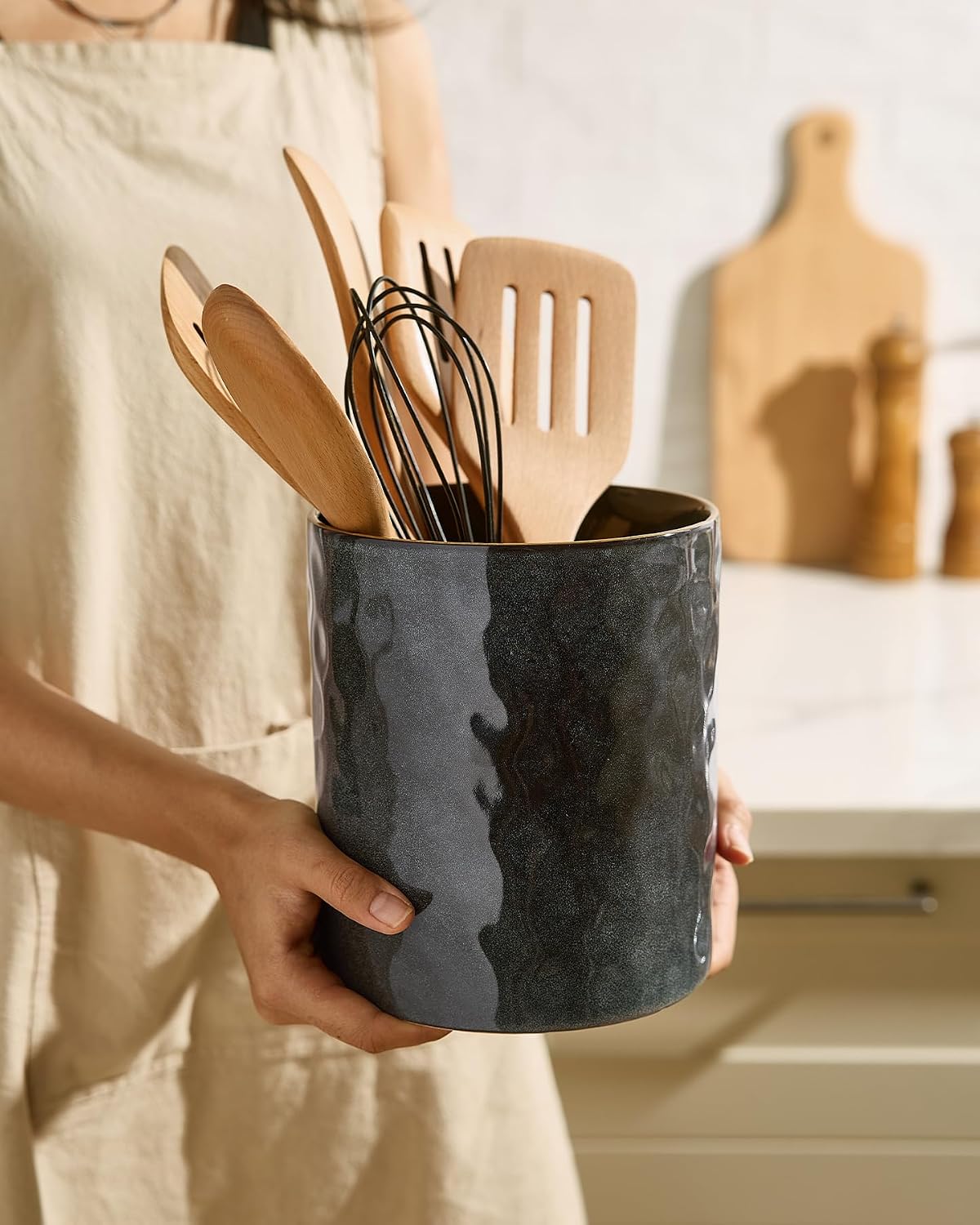 Famiware Ocean Ceramic Utensil Holders, Set of 2