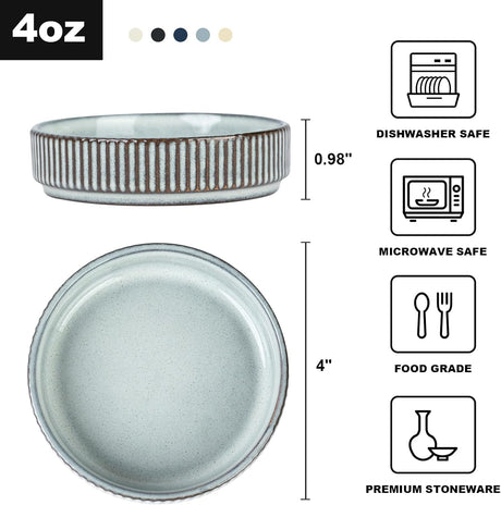 Famiware Star Ceramic Side Dishes, Set of 6