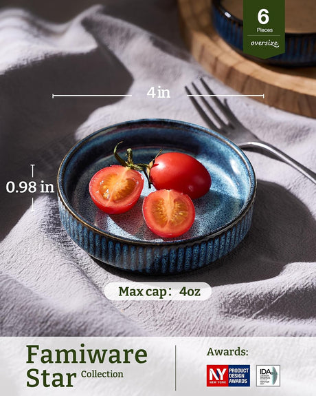Famiware Star Ceramic Side Dishes, Set of 6