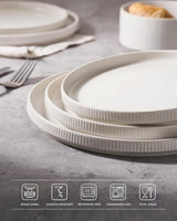 Famiware Star Ceramic Dinner Plates, Set of 6